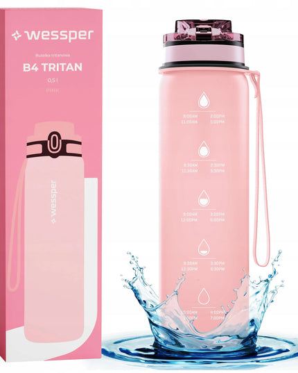 Wessper B4 TRITAN gertuvė su snapeliu, 500 ml, rožinė