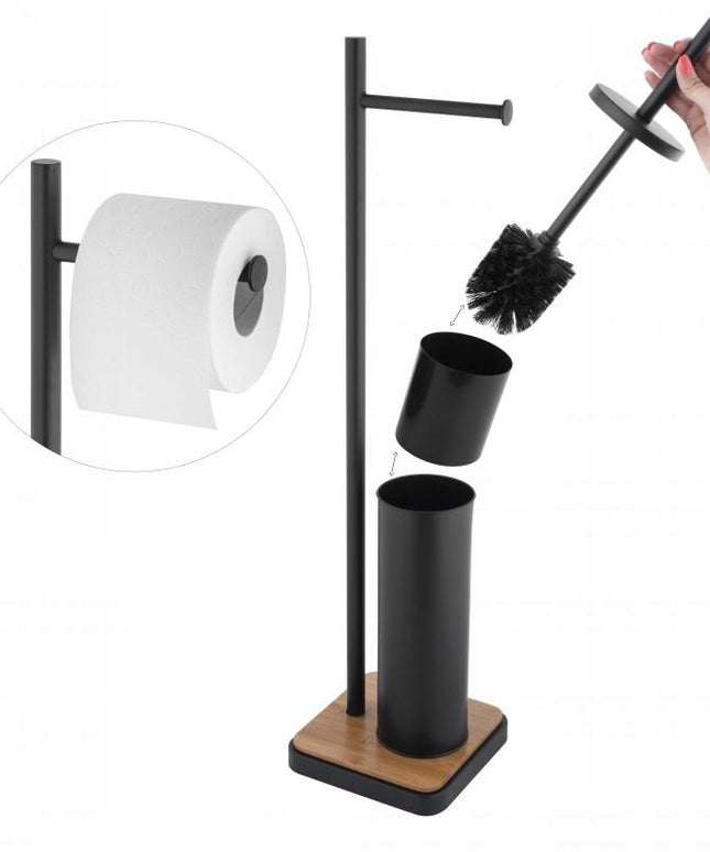 Tualetinio popieriaus laikiklis ir tualeto šepetys