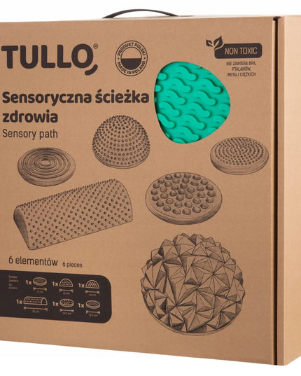 Tullo edukacinis sensorinis takelis vaikų pusiausvyros pratimams, 6 vnt.