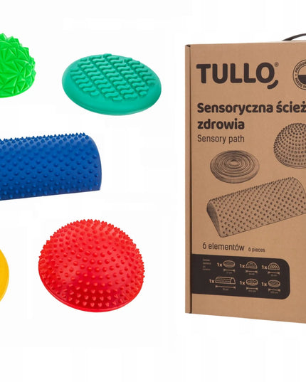 Tullo edukacinis sensorinis takelis vaikų pusiausvyros pratimams, 6 vnt.