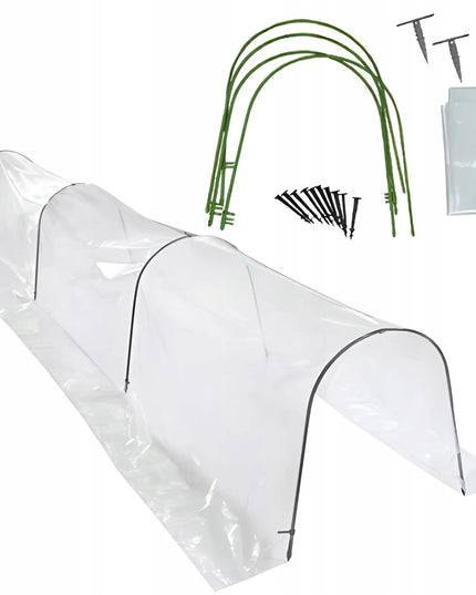 Folinis tunelis mini sodo šiltnamis augalų auginimui 1.8 x 10 m