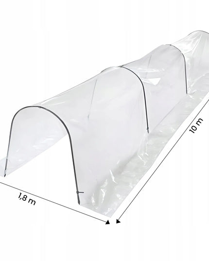 Folinis tunelis mini sodo šiltnamis augalų auginimui 1.8 x 10 m