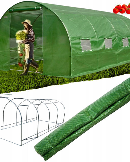 Sodo plėvelinis šiltnamis [18 m²] 6x3x2 [PLĖVELĖ + KARKASAS] | STORAS 25 mm