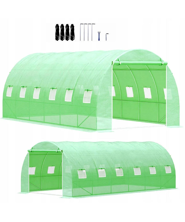 Plėvelinis šiltnamis Holla Garden 600 x 300 cm, 18 m², žalias