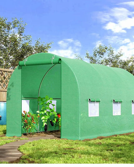 Holla Garden plėvelinis šiltnamis 350x200 cm, žalias, 7 m², 6 langai