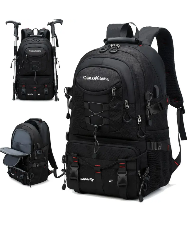 Kelioninė, turistinė kuprinė, atspari vandeniui, 40L