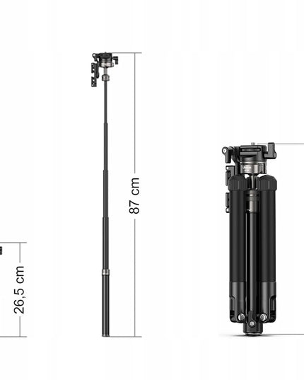 Turistinis trikojis / monopodas 145 cm ULANZI MT-63 su 1/4 colio išmaniojo telefono laikikliu