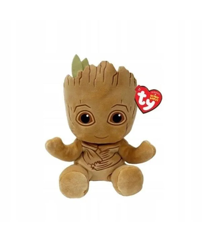 TY Beanie Babies Marvel Groot minkštas žaislas, 15 cm
