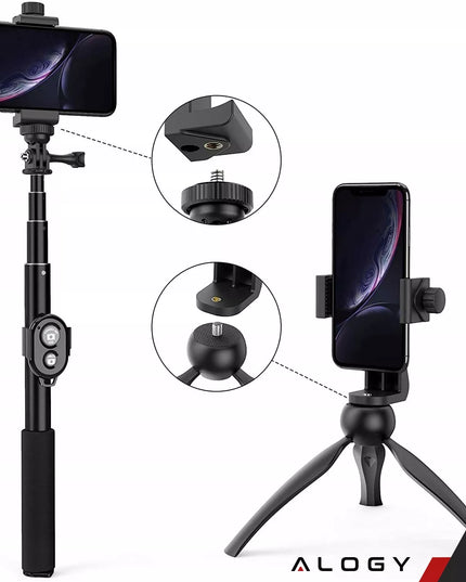 Universalus telefono laikiklis adapteris trikojui 1/4 colio, 360 laipsnių sukamas, juodas