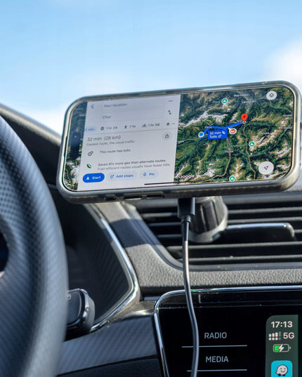 Automobilinis telefono laikiklis į ventiliacijos groteles su MagSafe krovikliu