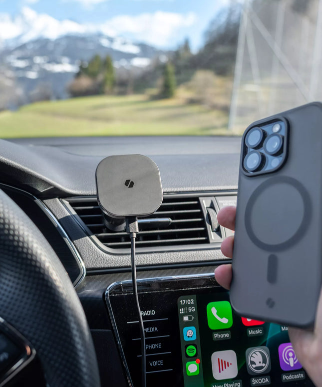 AUTOMOBILINIS TELEFONO LAIKIKLIS Į ORŲ VENTILIACIJOS ANGĄ SU MAGSAFE ĮKROVIKLIU