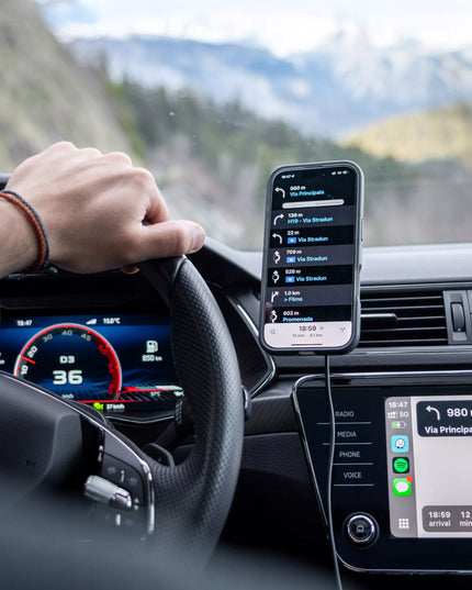 Automobilinis telefono laikiklis į ventiliacijos groteles su MagSafe krovikliu