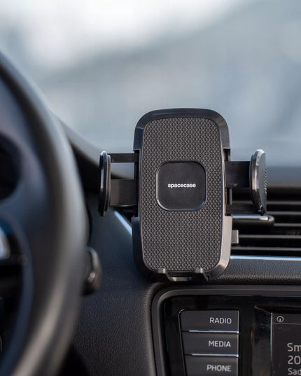 Spacecase automobilinis telefono laikiklis į ventiliacijos groteles, juodas