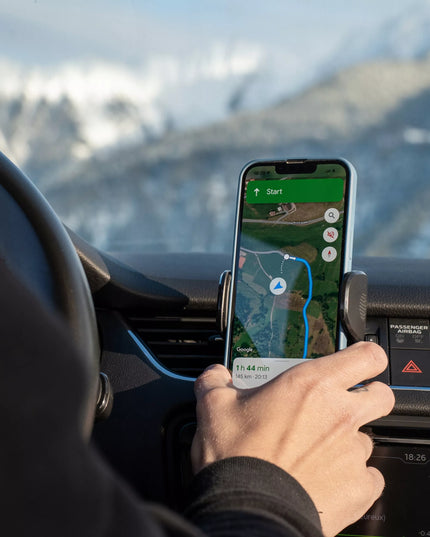 Spacecase automobilinis telefono laikiklis į ventiliacijos groteles, juodas
