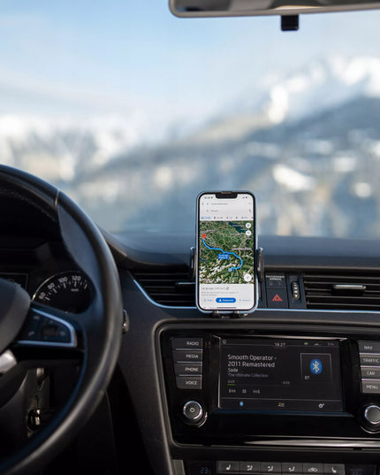 Spacecase automobilinis telefono laikiklis į ventiliacijos groteles, juodas