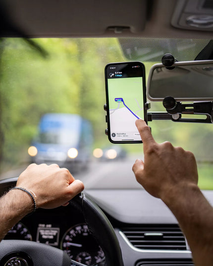 AUTOMOBILINIS TELEFONO LAIKIKLIS ANT GALINIO VAIZDO VEIDRODĖLIO TVIRTAS