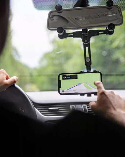 AUTOMOBILINIS TELEFONO LAIKIKLIS ANT GALINIO VAIZDO VEIDRODĖLIO TVIRTAS