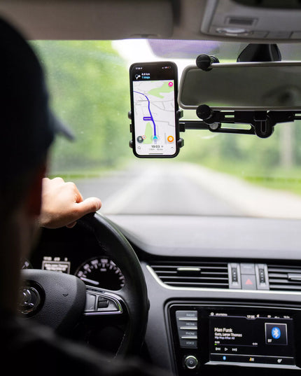 AUTOMOBILINIS TELEFONO LAIKIKLIS ANT GALINIO VAIZDO VEIDRODĖLIO TVIRTAS