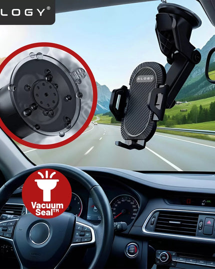 Alogy 3v1 automobilinis telefono laikiklis – tvirtinamas prie ventiliacijos grotelių, stiklo arba prietaisų skydelio