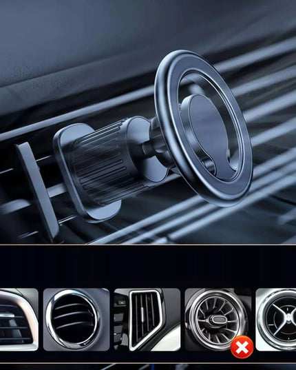 Alogy MagSafe telefono laikiklis į automobilio groteles su galingu magnetu