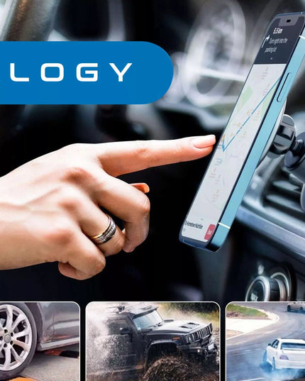 Alogy MagSafe telefono laikiklis į automobilio groteles su galingu magnetu