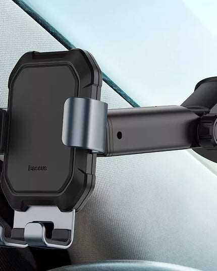 BASEUS gravitacinis automobilinis telefono laikiklis tvirtinamas prie stiklo arba prietaisų skydelio, itin tvirtas