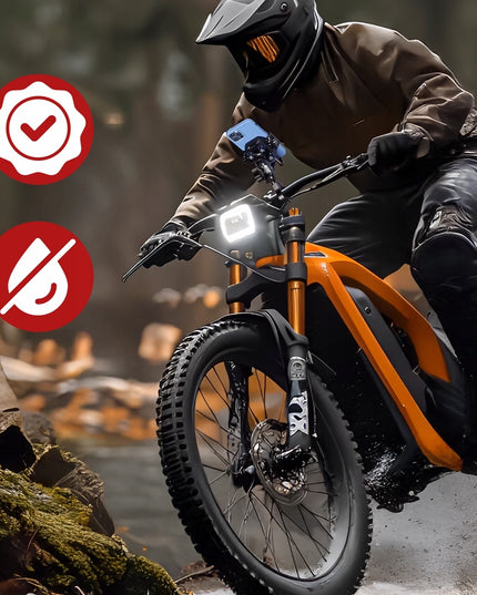 Motociklo telefono laikiklis, antivibracinis, su 15W induktyviu įkrovikliu + USB