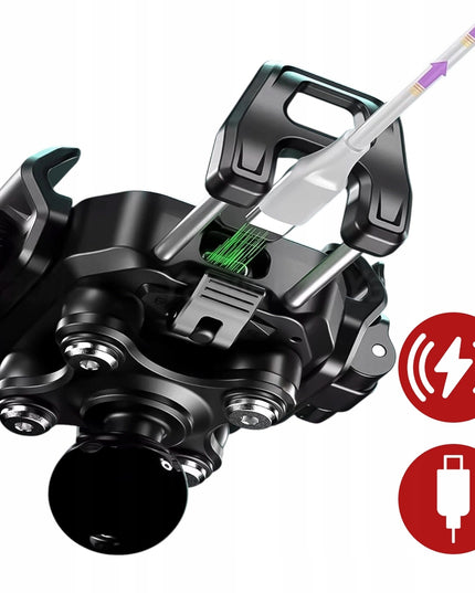 Motociklo telefono laikiklis, antivibracinis, su 15W induktyviu įkrovikliu + USB