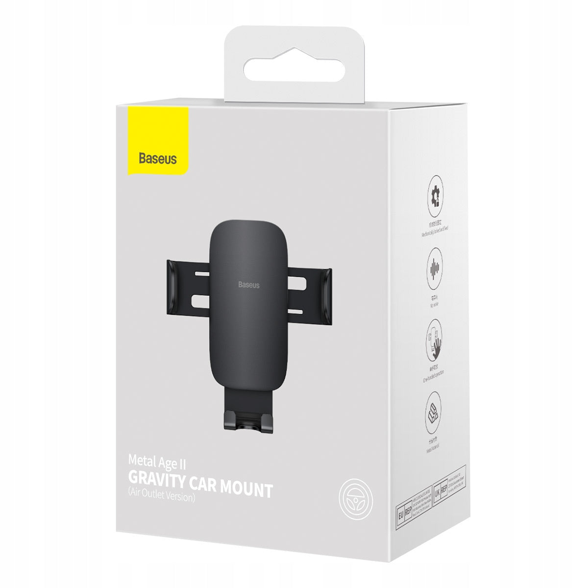 Gravitacinis automobilinis telefono laikiklis BASEUS ant ventiliacijos grotelių