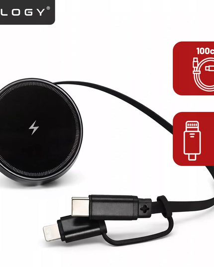 Automobilinis telefono laikiklis su 15W MagSafe belaidžiu įkrovikliu ventiliacijos grotelėms