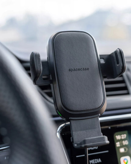 Spacecase automobilinis telefono laikiklis su belaidžiu įkrovikliu į ventiliacijos groteles