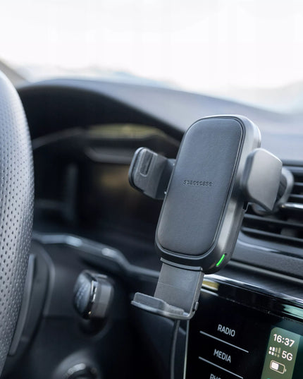 Spacecase automobilinis telefono laikiklis su belaidžiu įkrovikliu į ventiliacijos groteles