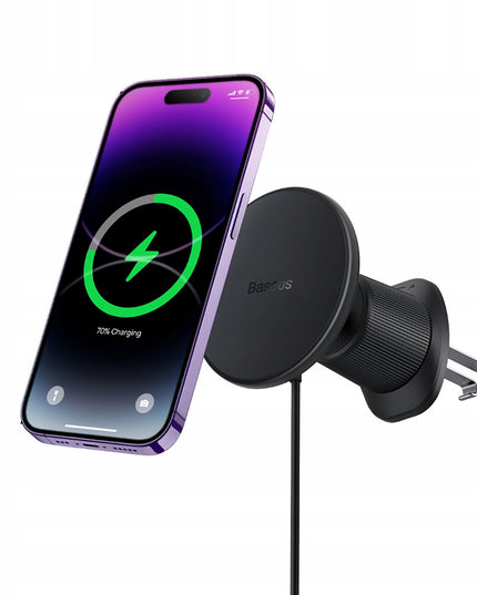 Automobilinis laikiklis greitas indukcinis įkroviklis BASEUS MagSafe, skirtas iPhone 15W