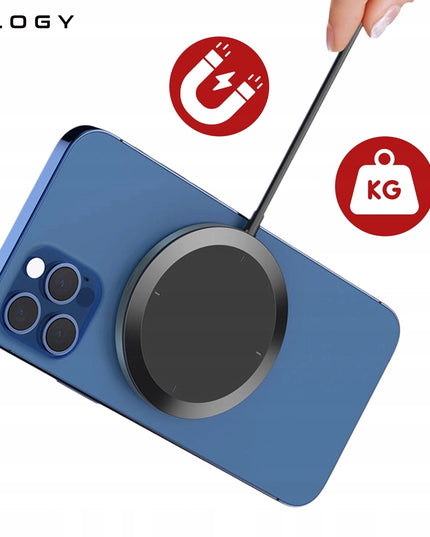 Automobilinis laikiklis MAG SAFE, belaidis įkroviklis 15W, skirtas iPhone 14, 15, 16, 17