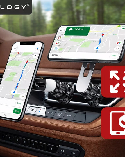 Magnetinis automobilinis telefono laikiklis į ventiliacijos groteles MagSafe iPhone 16 15 14