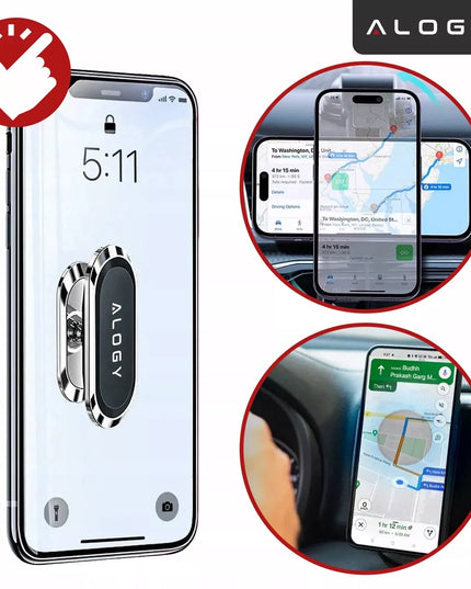 Alogy magnetinis automobilinis telefono laikiklis su MagSafe funkcija prietaisų skydeliui