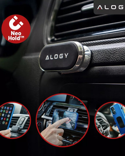 Alogy magnetinis automobilinis telefono laikiklis su MagSafe funkcija prietaisų skydeliui