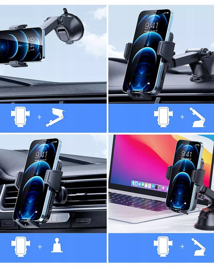 Automobilinis telefono laikiklis ant stiklo ir prietaisų skydelio Alogy