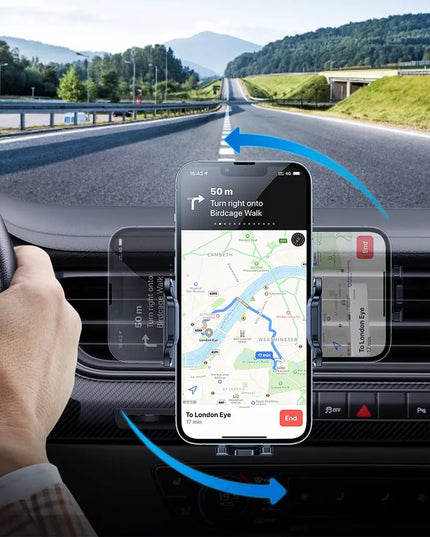 Automobilinis telefono laikiklis ant stiklo ir prietaisų skydelio Alogy