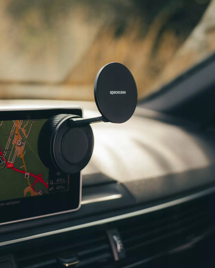 Automobilinis telefono laikiklis su vakuuminiu siurbtuku, skirtas MagSafe, montuojamas ant stiklo