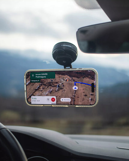 Spacecase automobilinis telefono laikiklis su vakuuminiu siurbtuku, skirtas MagSafe