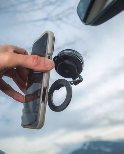 Spacecase automobilinis telefono laikiklis su vakuuminiu siurbtuku, skirtas MagSafe