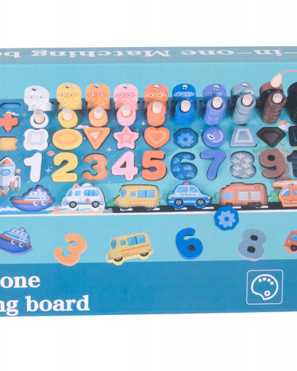 MEDINIS MONTESSORI ŽAIDIMAS-DĖLIONĖ: ŽUVYČIŲ GAUDYMAS, SKAIČIAI, FIGŪROS, TRANSPORTO PRIEMONĖS