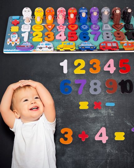 MEDINIS MONTESSORI ŽAIDIMAS-DĖLIONĖ: ŽUVYČIŲ GAUDYMAS, SKAIČIAI, FIGŪROS, TRANSPORTO PRIEMONĖS