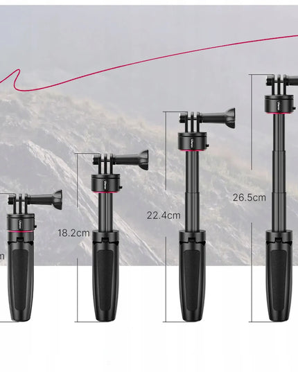 Ulanzi Go-Quick II mini trikojis ir asmenukių lazdelė 24 cm su GoPro Hero 13, 12, 11, 10, 9 adapteriu
