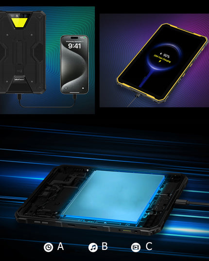 ULEFONE ARMOR PAD 2 SMARTusis planšetinis kompiuteris 4G 8/256GB 11" FHD+ 18600mAh IP68/69K