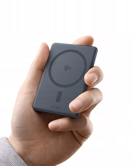 Itin plonas „Baseus“ magnetinis „MagSafe“ indukcinis „powerbank“ 5000 mAh 20 W su atrama