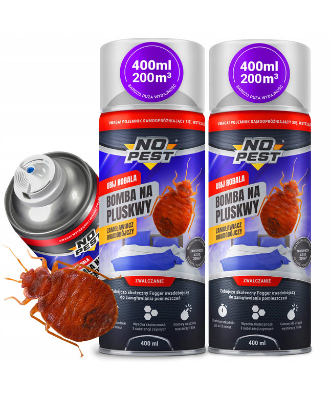 ULTRABAI STIPRUS AEROSOLINIS FOGGERIS NUO BLAKIŲ IR TARAKONŲ, 400ML, 2 VNT.