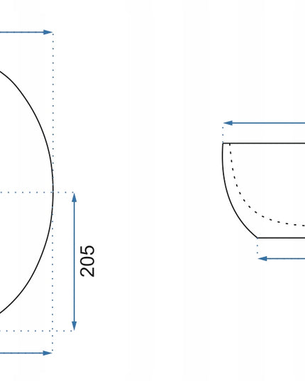 Baltas ovalus 60 cm stalviršio praustuvas REA CLEO, didelis