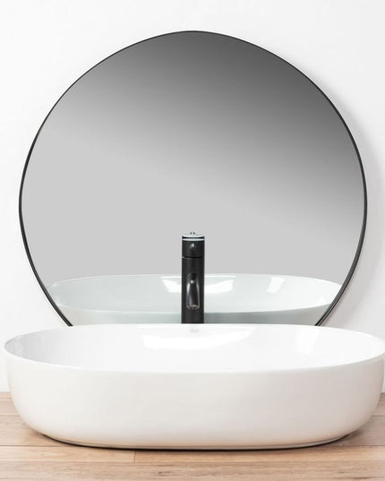 Baltas ovalus 60 cm stalviršio praustuvas REA CLEO, didelis